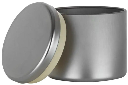 Silver Candle Tin with Plug Lid 16 oz.